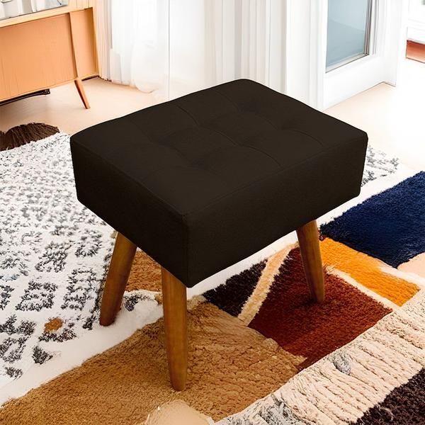 Imagem de Kit 2 Puff Retangular New para Sala e Quarto Suede  - LH Decor