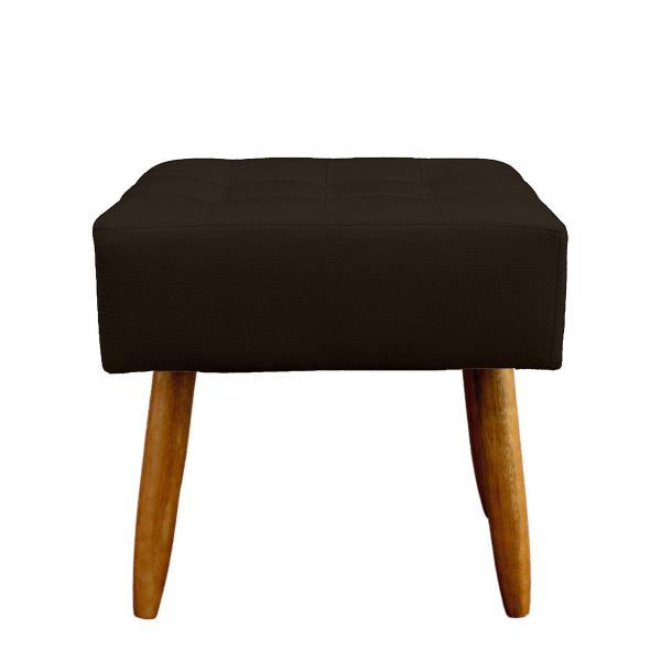 Imagem de Kit 2 Puff Retangular New para Sala e Quarto Suede Marrom - LH Decor