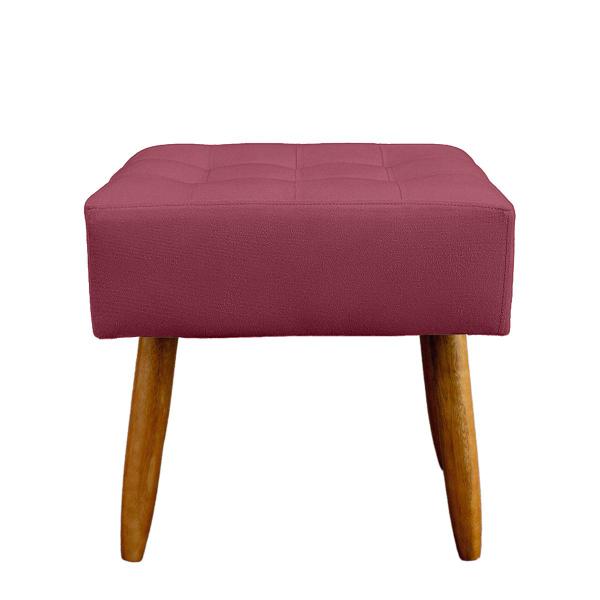 Imagem de Kit 2 Puff Retangular New para Sala e Quarto Suede Rose - LH Decor