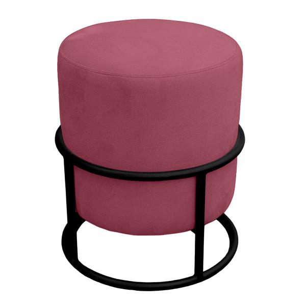 Imagem de Kit 2 Puff Royale para Sala e Quarto Suede Rose- Jylcrom