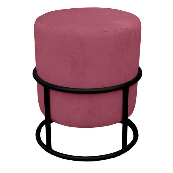 Imagem de Kit 2 Puff Royale para Sala e Quarto Suede Rose- Jylcrom