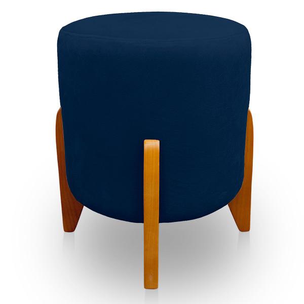 Imagem de Kit 2 Puff Thor Luxo para Sala e Quarto Suede Azul - LH Decor