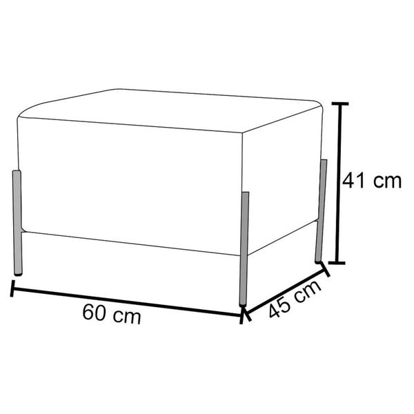 Imagem de Kit 2 Puffs Decorativos 60cm Base Aço Status B-279 Veludo Mostarda - Domi