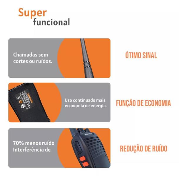 Imagem de Kit 2 Radio Comunicador  Baofeng 777S Alcance 9Km + Fones