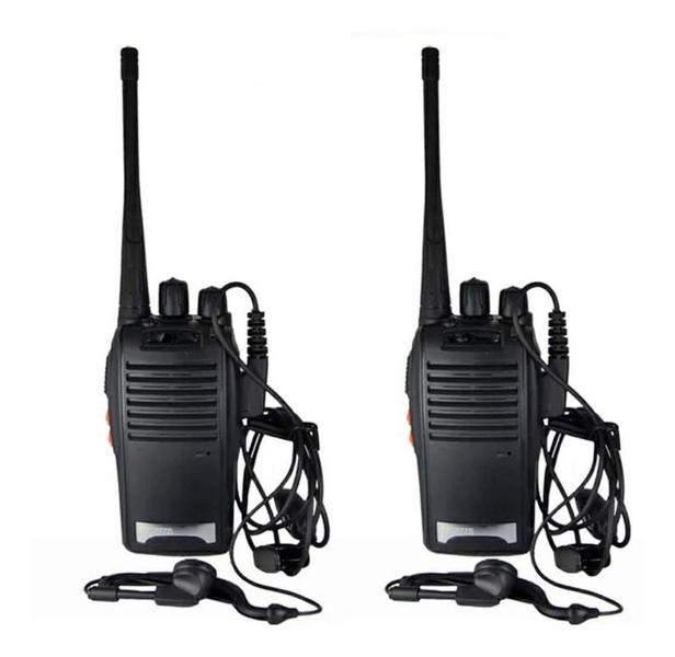 Imagem de Kit 2 Radio Comunicador Baofeng 777s Vhf/uhf 16 Canais Profissional Com Fone