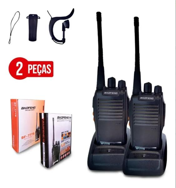 Imagem de Kit 2 Rádio Comunicador Walkie-Talkies Baofeng 777s 16Ch 12km com Fone