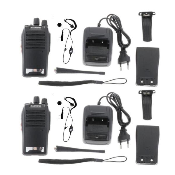 Imagem de Kit 2 Radio Walk Talk Comunicador 16 Ch Baofeng 777s + Fone!