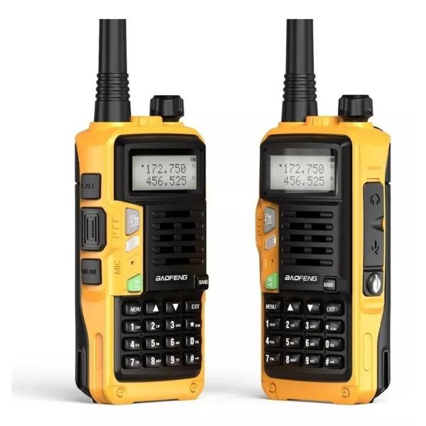 Imagem de Kit 2 Rádios Comunicadores Tri Band Walkie Talkie Portátil