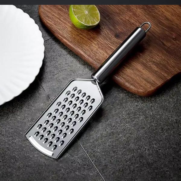 Imagem de Kit 2 Ralador Cozinha Fino Inox Alimentos Legumes Queijo Chocolate Cor Prateado