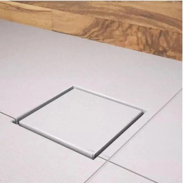 Imagem de Kit 2 Ralos Oculto Invisivel Grelha Sifonado Porcelanato 12x12cm