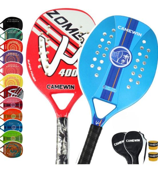 Imagem de Kit 2 Raquete Beach Tennis Carbono Camewin Praia