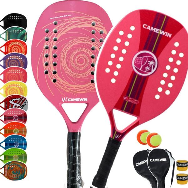 Imagem de Kit 2 Raquete Beach Tennis Carbono Camewin Praia