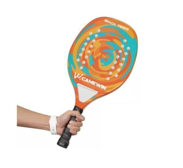 Imagem de Kit 2 Raquete Beach Tennis Carbono Camewin Praia