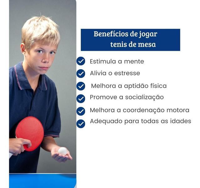 Imagem de Kit 2 Raquete Para Tênis De Mesa Ping-Pong Lisa Com 3 Bolas