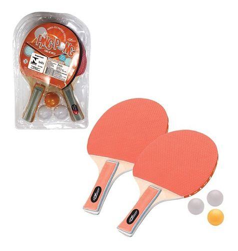 Imagem de Kit 2 Raquete Tênis De Mesa Emborrachada Ping Pong 