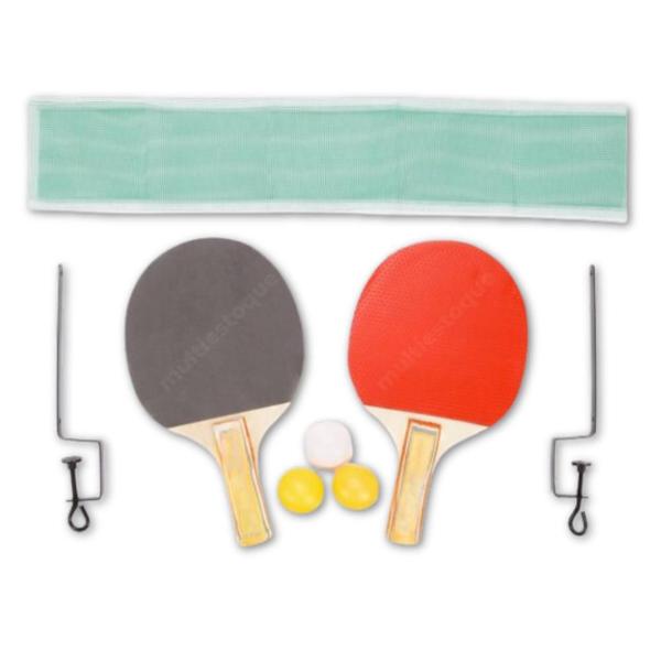 Imagem de Kit 2 Raquete Tenis De Mesa Ping Pong Lisa Rede