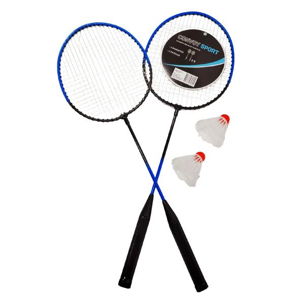 Imagem de Kit 2 Raquetes Badminton Semi Profissionais Esporte Lazer