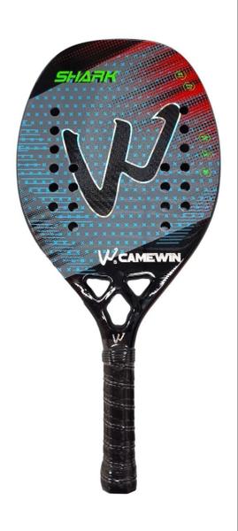 Imagem de Kit 2 Raquetes Beach Tennis Full Carbon 3K Camewin Top Shark