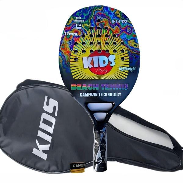 Imagem de Kit 2 Raquetes Beach Tennis Kids Infantil Criança Leve Fina