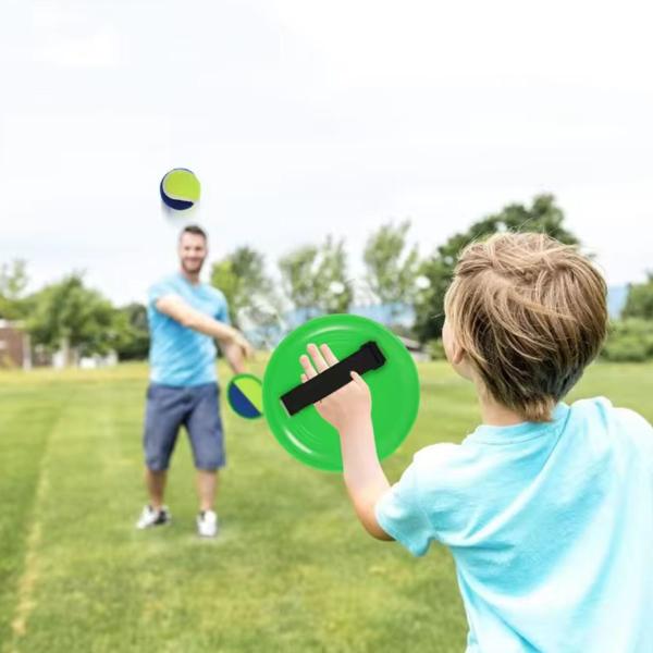 Imagem de Kit 2 Raquetes com Tiras Autocolantes + Bola Esporte Infantil Pais Filhos