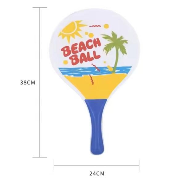 Imagem de Kit 2 Raquetes Frescobol Beach Tennis Praia Piscina Com Bola