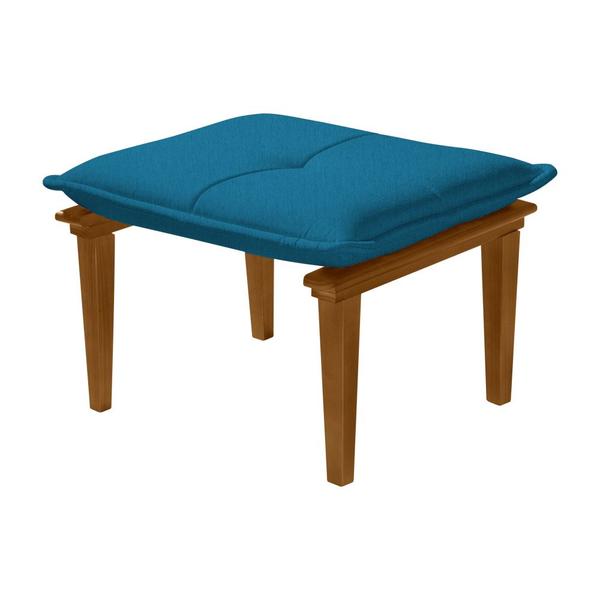 Imagem de Kit 2 Recamier Marilyn Luxo Veludo Azul Marinho 60x50 Base em Madeira Maciça 