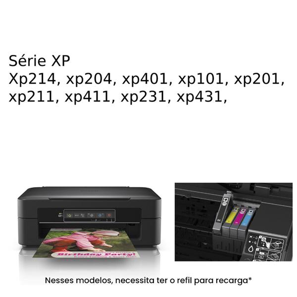 Imagem de Kit 2 Recarga De Tinta 1L Preto Compatível Para Deskjet xp401 xp101