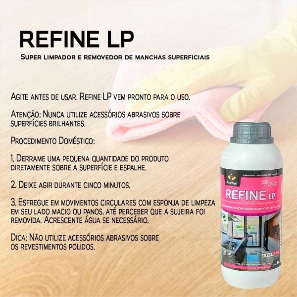 Imagem de Kit 2 Refine LP Tira manchas Porcelanato Ceramica Pisoclean 1kg