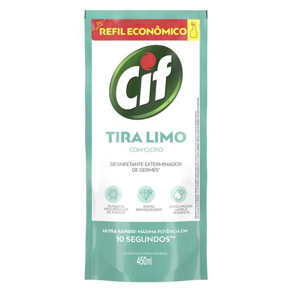 Imagem de Kit 2 Refis Desinfetante Uso Geral Cif Tira-Limo 450ml