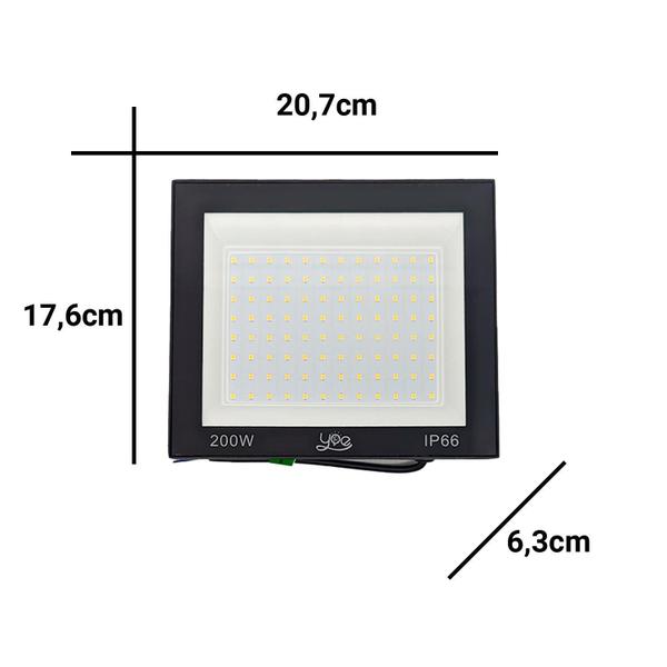 Imagem de Kit 2 Refletor Led 200W Smd 3000K