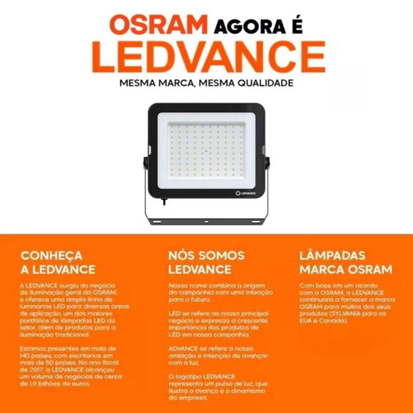 Imagem de Kit 2 Refletores Led Floodlight Compact Core 100w 5000k Ip65 Ledvance Osram