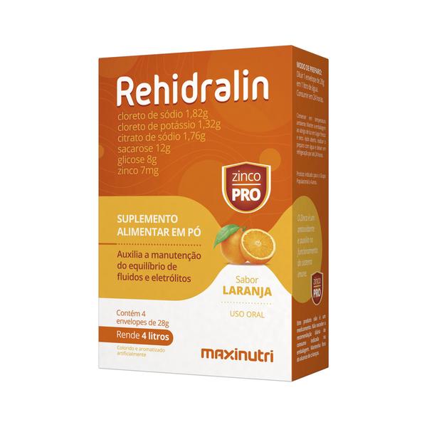 Imagem de Kit 2 Rehidralin C/4 Env Sabor Laranja - Maxinutri