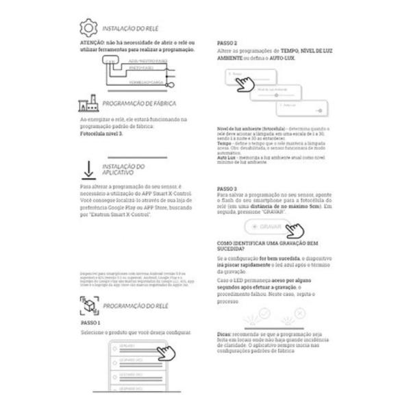 Imagem de Kit 2 Relé Fotocélula Fotocontrolador Temporizador Exatron 110v 220v Bivolt Interno Ou Externo