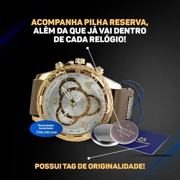 Imagem de Kit 2 relogio masculino numerico Pulseira material sintético + Caixa Presente ROS100