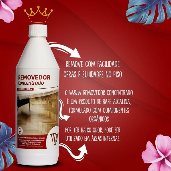 Imagem de Kit 2 Removedor de Ceras Concentrado P/ Pisos Madeira 5L W&W