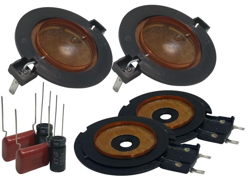 Imagem de Kit 2 Reparo Plg Viper e 2 Reparo Tweeter Sturdy e Capacitor