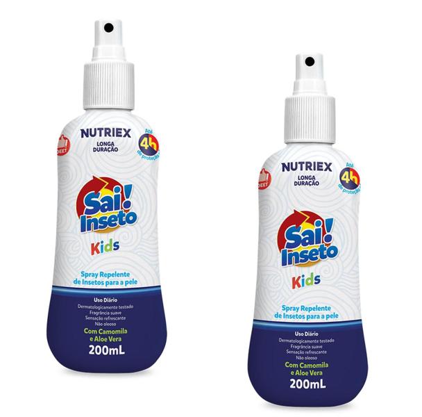 Imagem de Kit 2 Repelente Spray Sai Inseto Kids 200ml  - Nutriex