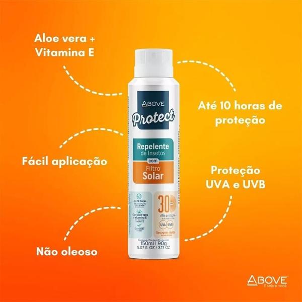 Imagem de Kit 2 Repelentes Spray Com Proteção Solar Fps30 150Ml Above