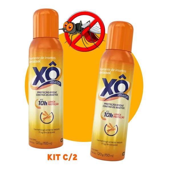 Imagem de Kit 2 Repelentes Xô Inseto Aerossol 10h Longa Proteção 150ml