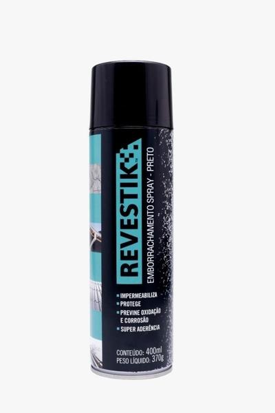 Imagem de Kit 2 Revestik Spray Borracha Impermeabilizante 400ml Preto