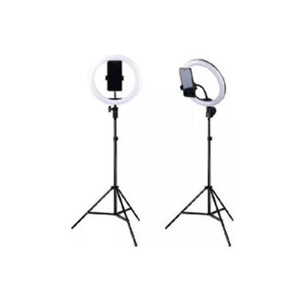 Imagem de Kit 2 Ring Light Iluminador Led 10 Polegada 26cm + Tripé 1,10m Profissional Blogueira Youtube