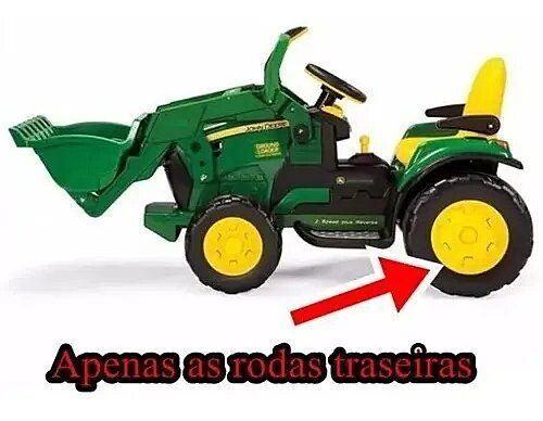 Imagem de Kit 2 Rodas Traseiras Trator Infantil Elétrico John Deere - Peg Perego