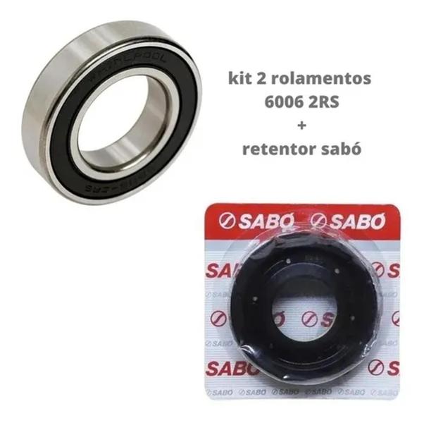 Imagem de Kit 2 Rolamentos Brastemp Consul 6006 2rs + Retentor Sabo