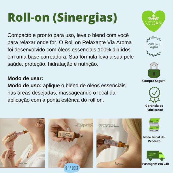 Imagem de Kit 2 Roll on Blend De Óleos Essenciais Via Aroma - Hora de Dormir e Relaxante