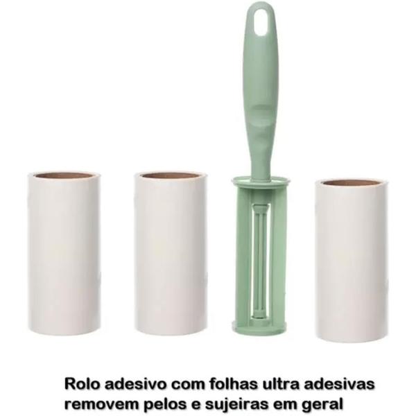 Imagem de Kit 2 Rolo Adesivo Rolinho Tira Pelo de Roupa Cama Sofa Sanremo SR909