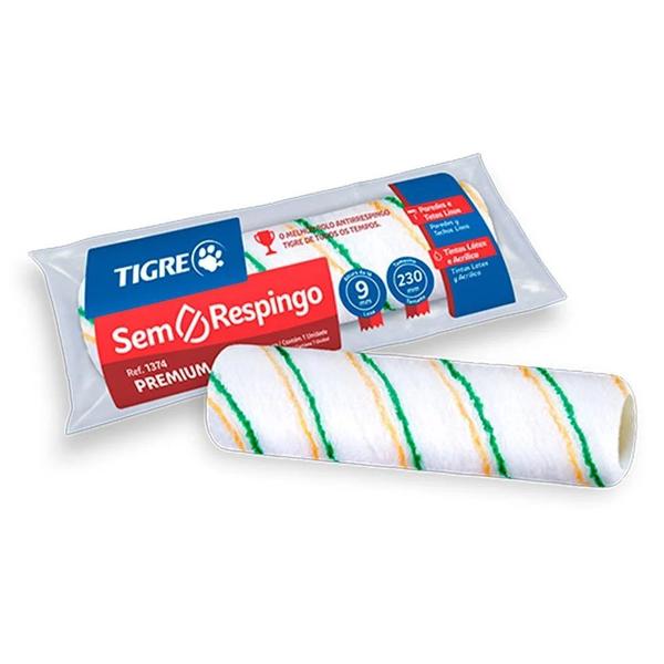 Kit 2 Rolo Pintura Anti Respingo Lã Poliamida 23cm Tigre Imagem de Kit 2 Rolo Pintura Anti Respingo Lã Poliamida 23cm Tigre