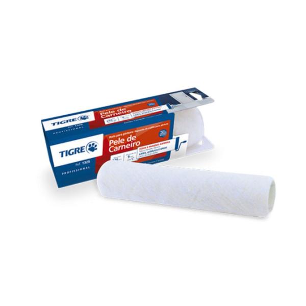 Kit 2 Rolo Pintura Pele Carneiro Látex Acrílica 23cm Tigre Imagem de Kit 2 Rolo Pintura Pele Carneiro Látex Acrílica 23cm Tigre