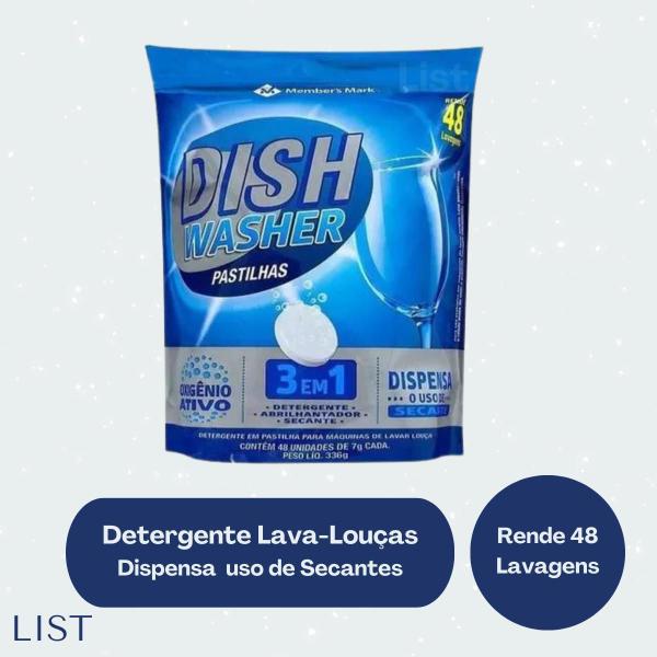 Imagem de Kit 2 Sabão Detergente Lava Louças Dish Washer 96 Pastilhas