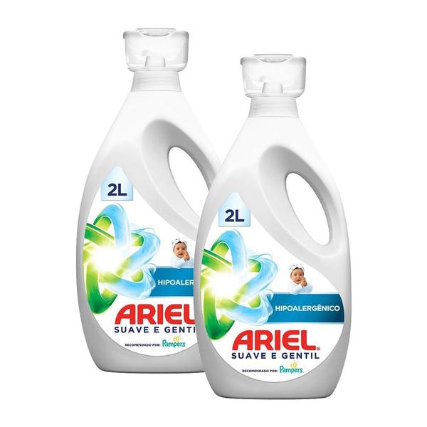 Imagem de Kit 2 Sabão Líquido Ariel Suave e Gentil 2L