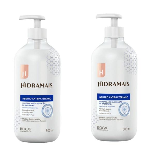 Imagem de Kit 2 Sabonete Gel Neutro Antibacteriano 500 ml Hidramais